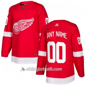 Män Ishockey Detroit Red Wings Tröja med eget tryck Adidas 2017-2018 Röd Authentic
